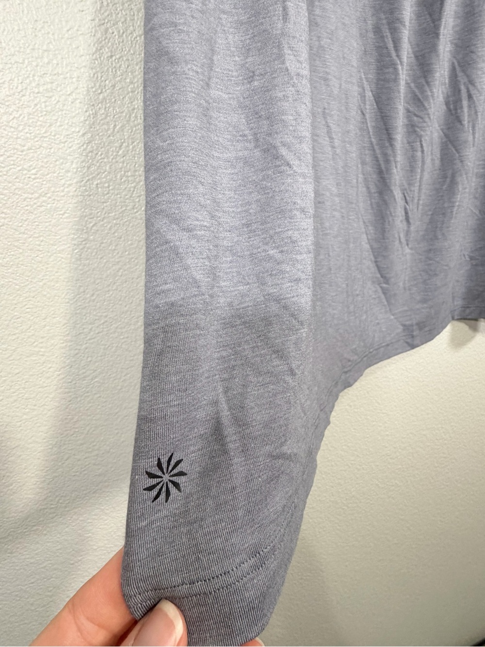 Athleta Shirt Light Blue Slate Relax Crew Neck Tee Cap Sleeve Athletic Women 2X - Picture 6 of 6